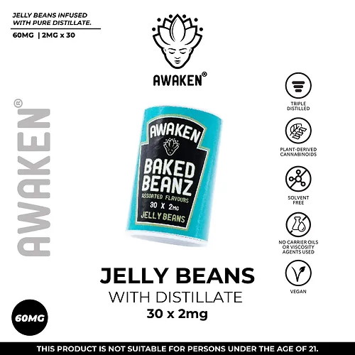 Awaken® Baked Beanz Jelly Beans 60mg