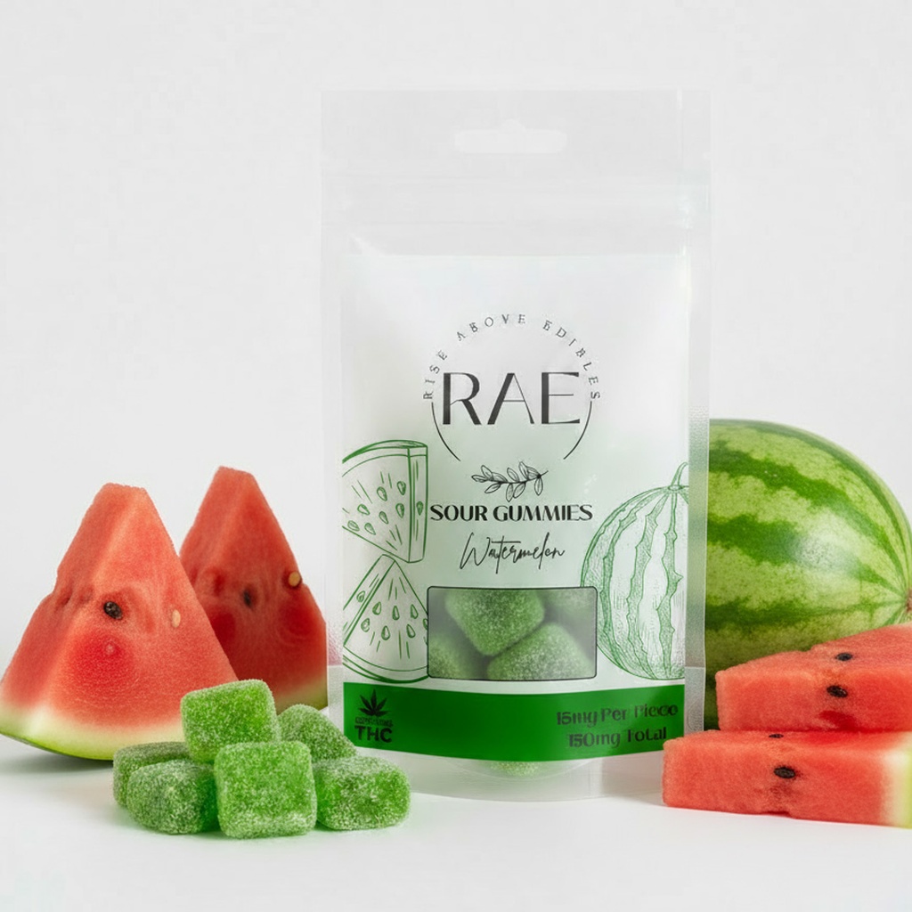 Sour Gummies - Watermelon 150mg (10x15mg)