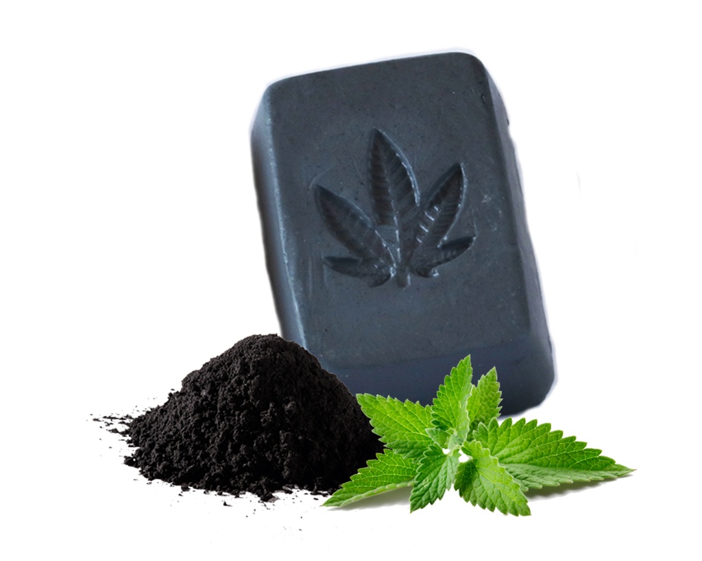CBD Natural Soap 100g - Charcoal and Spearmint