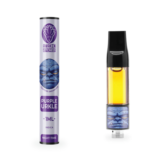 Awaken® Vape Etched Cartridges 1ml - Purple Urkle (Indica)
