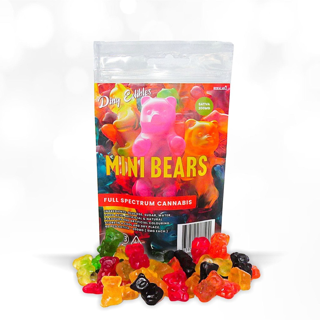 Gummies - Mini Teddy Bears 200mg (40x5mg) - Sativa