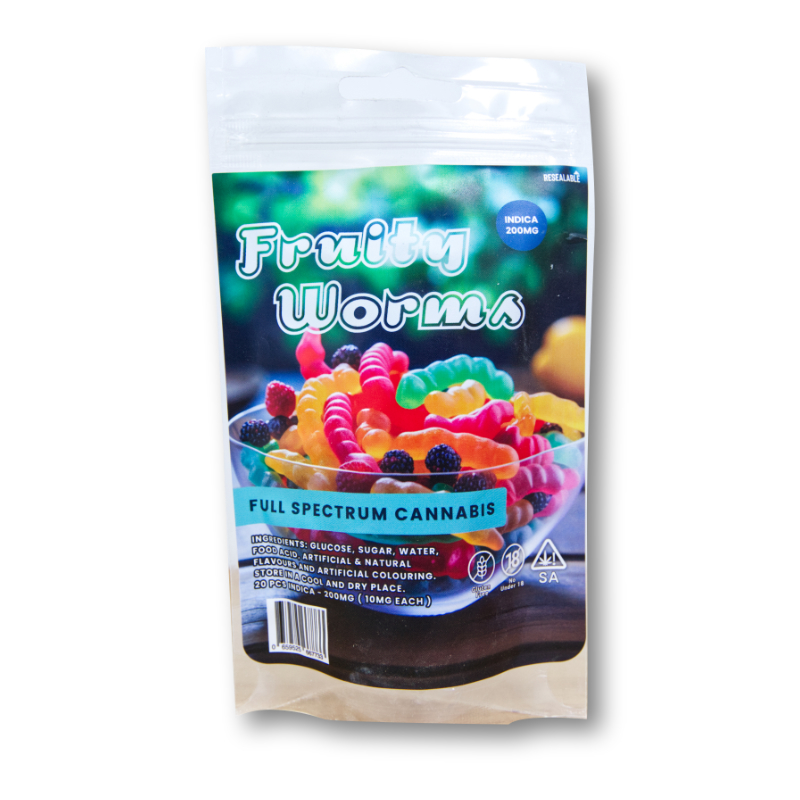 Gummies - Fruity Worms 200mg (20x10mg)