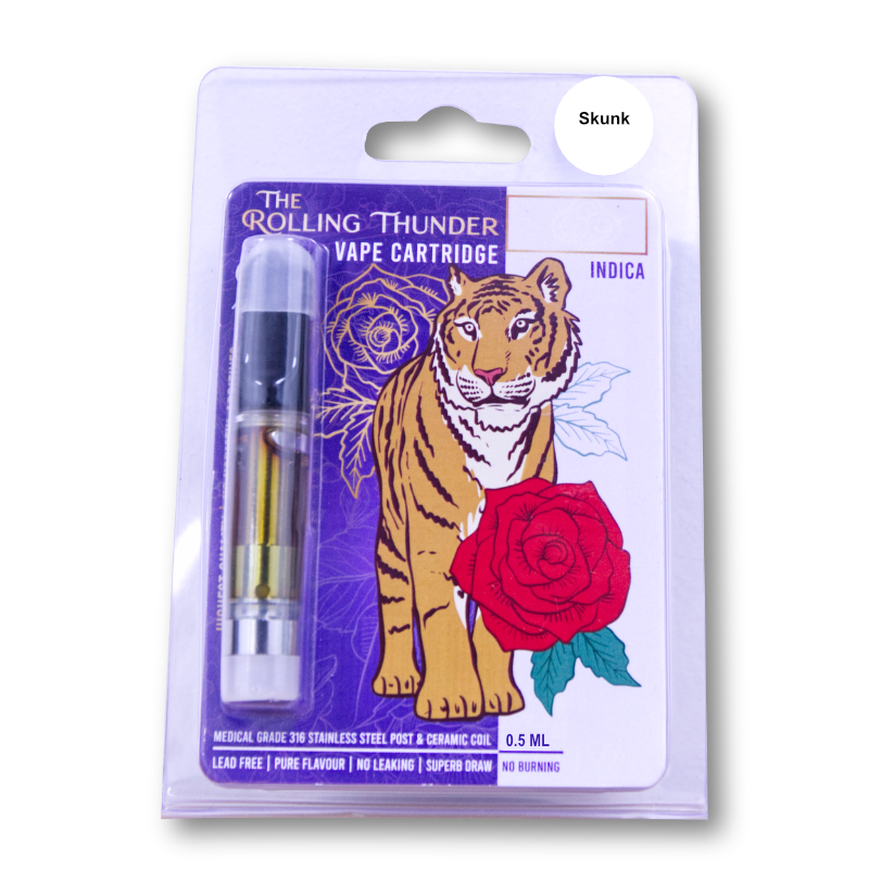 Rolling Thunder Vape Cartridge Full Spectrum - Premium - Skunk (Indica) 0.5ml