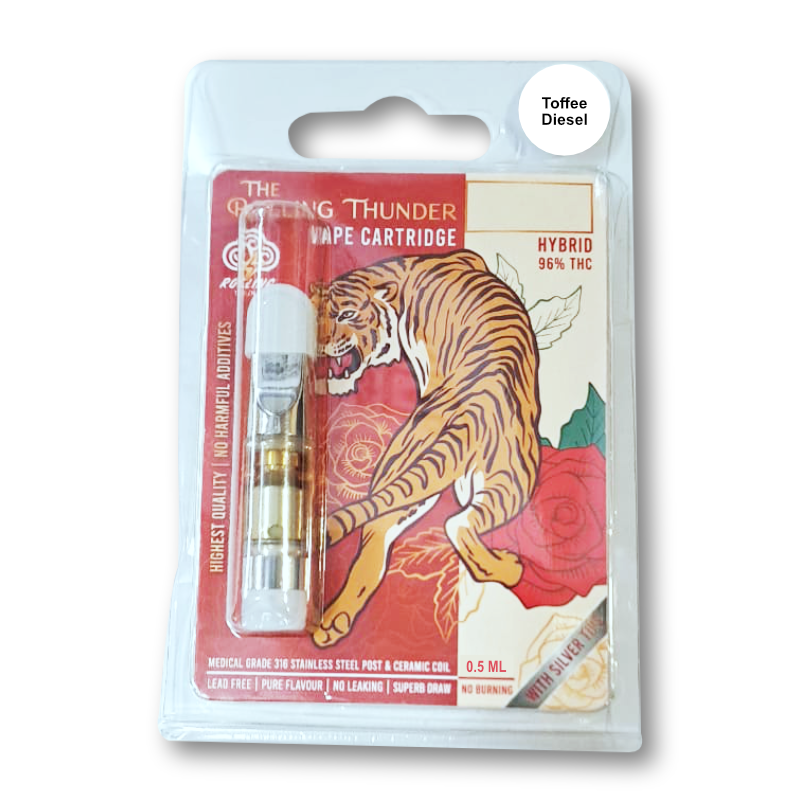 Rolling Thunder Vape Cartridge Full Spectrum - Premium - Toffee Diesel (Hybrid) 0.5ml