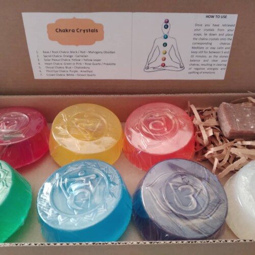 Chakra Soap Set with CBD (With Gemstones)