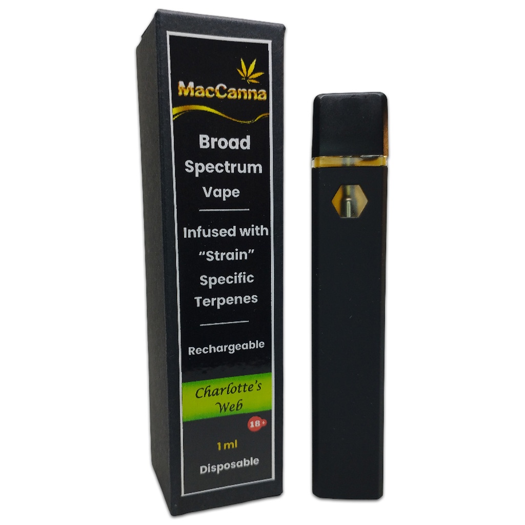Broad Spectrum CBD Disposable Vape 1ml - Charlotte's Web | Cannamart
