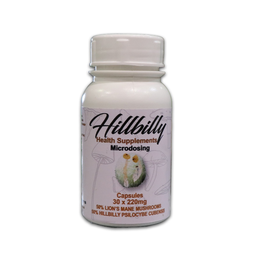Hillbilly Microstack Psilocybin Microdosing Capsules (Hillbillys + Lion's Mane) 220mg