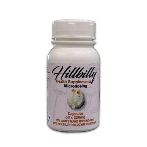 Hillbilly Microstack Psilocybin Microdosing Capsules 60's (Hillbillys + Lion's Mane) 220mg