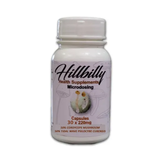 Hillbilly Microstack Psilocybin Microdosing Capsules 30's (Tidal Wave + Cordyceps) 220mg