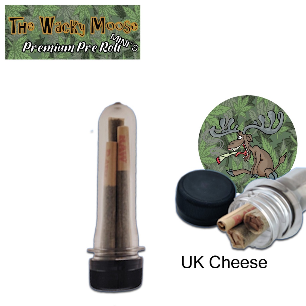 Wacky Moose Premium Pre-Rolls - Mini's - Indoor - UK Cheese (Indica) 3's