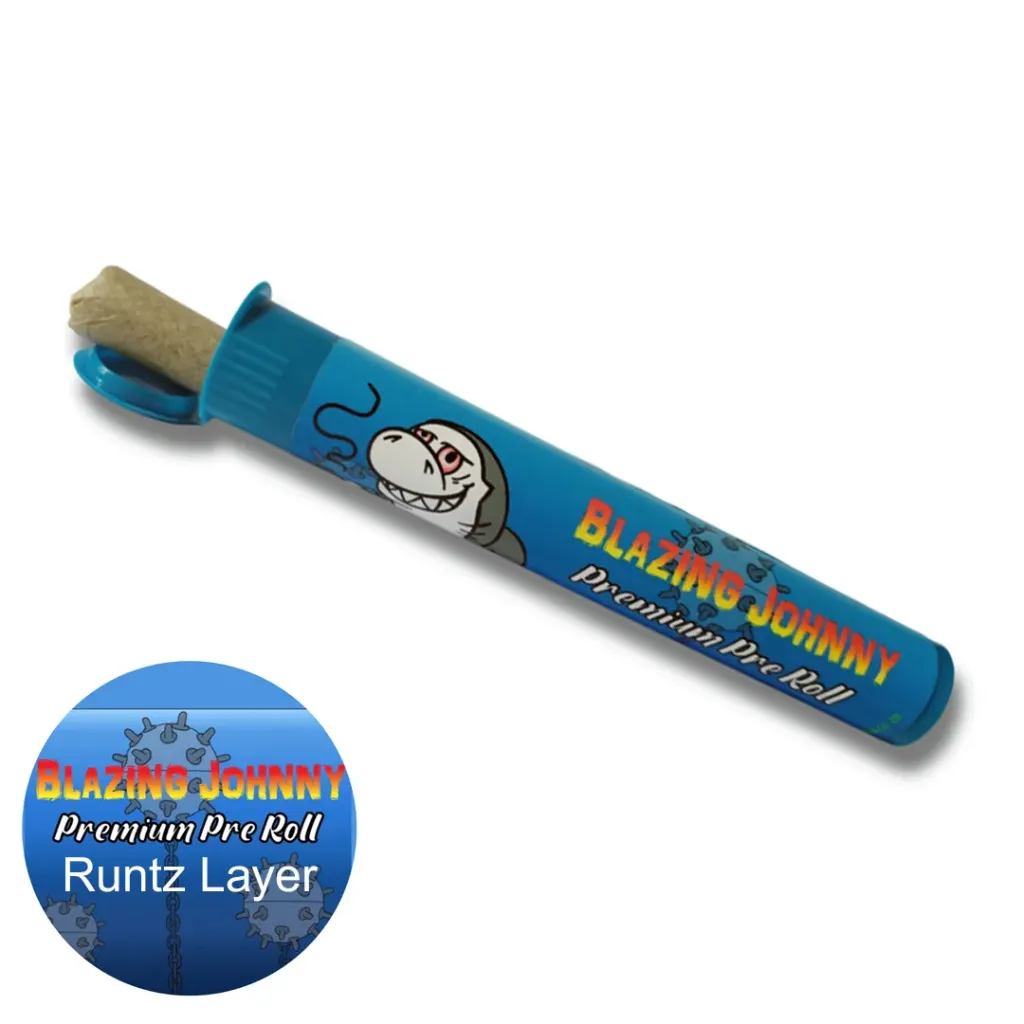 Blazing Johnny Premium Pre-Rolls - Kingsize - Greenhouse - Runtz Layer (Hybrid)