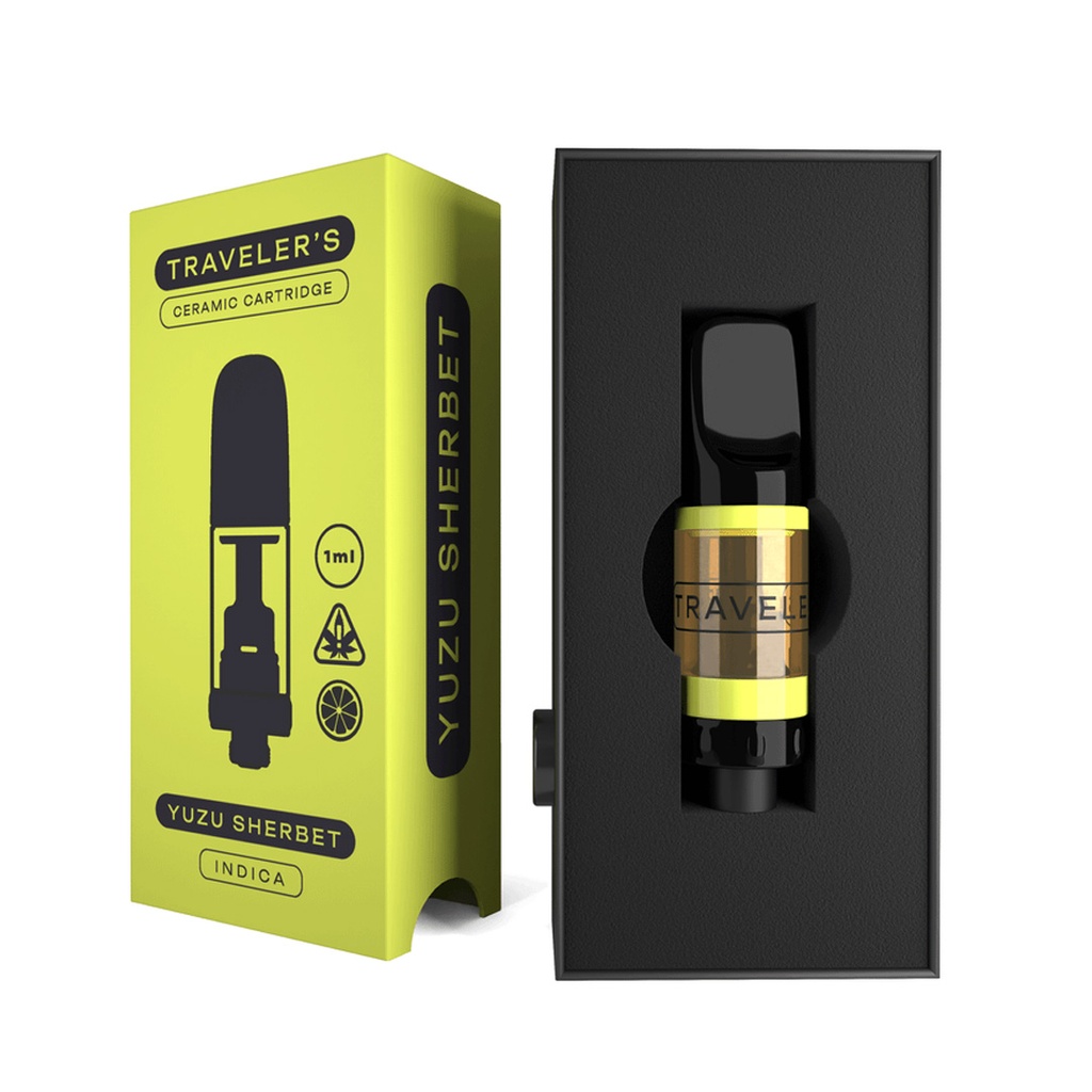 Traveler’s® Ceramic Vape Cartridges 1ml - Yuzu Sherbet (Indica)
