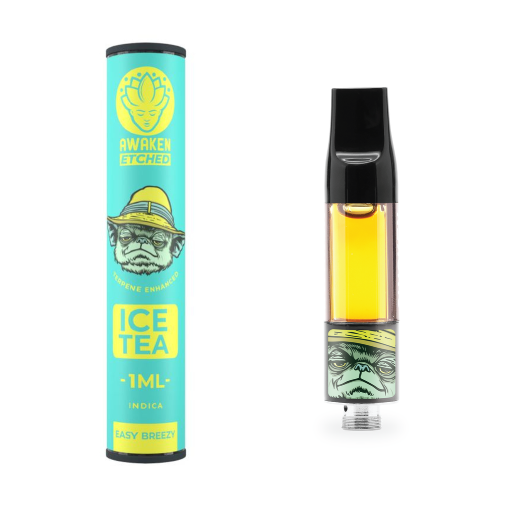 Awaken® Vape Etched Cartridges 1ml - Ice Tea (Indica)
