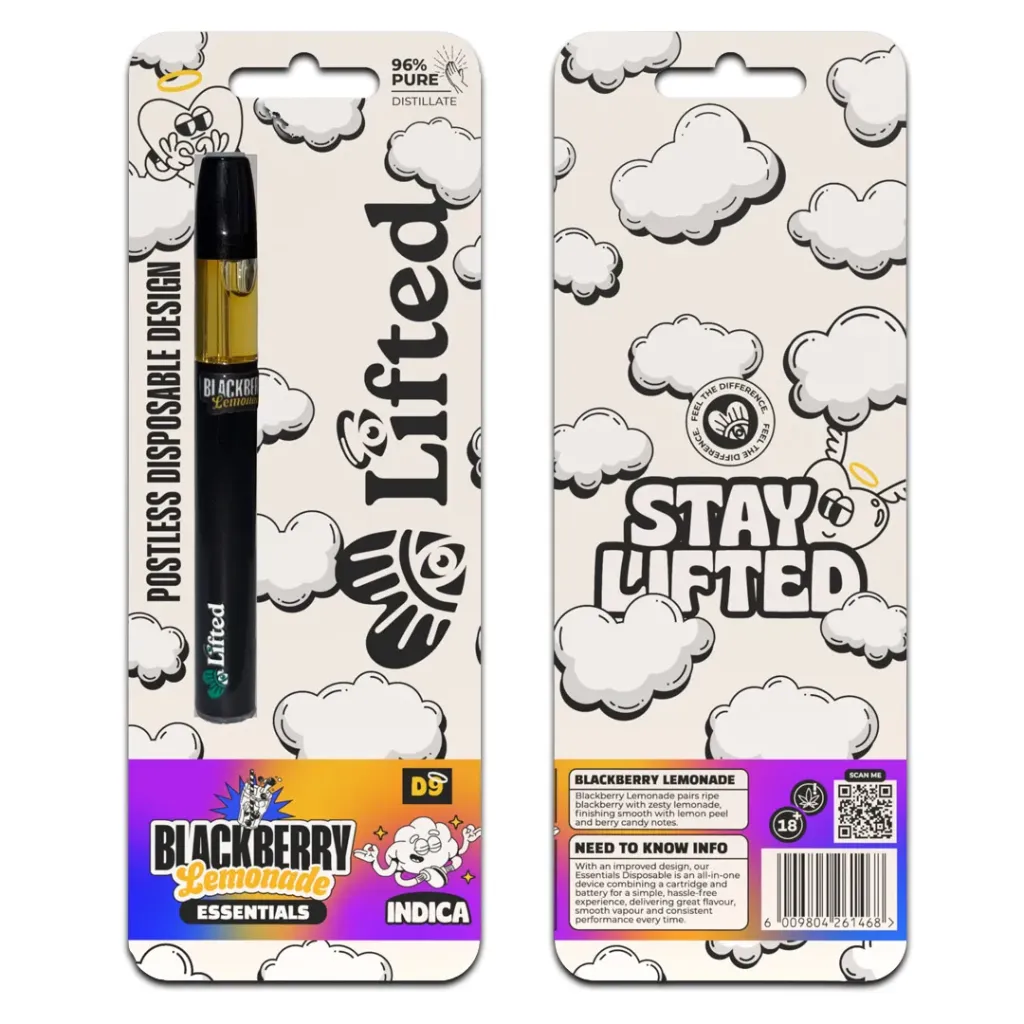 Distillate Disposable Vapes 1ml - Blackberry Lemonade (Indica)