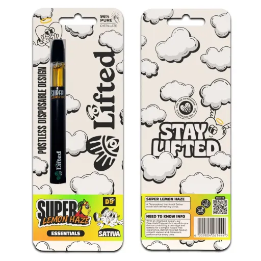 Distillate Disposable Vapes 1ml - Super Lemon Haze (Sativa)