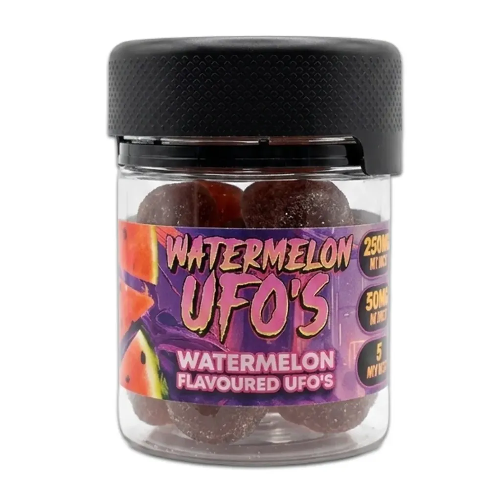 FECO Gummies - Watermelon UFO's Tub 250mg (5x50mg)