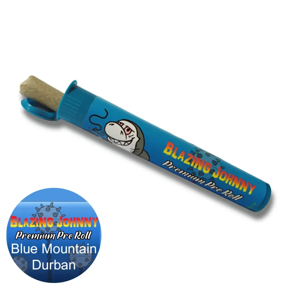 Blazing Johnny Premium Pre-Rolls - Kingsize - Blue Mountain Durban (Sativa)