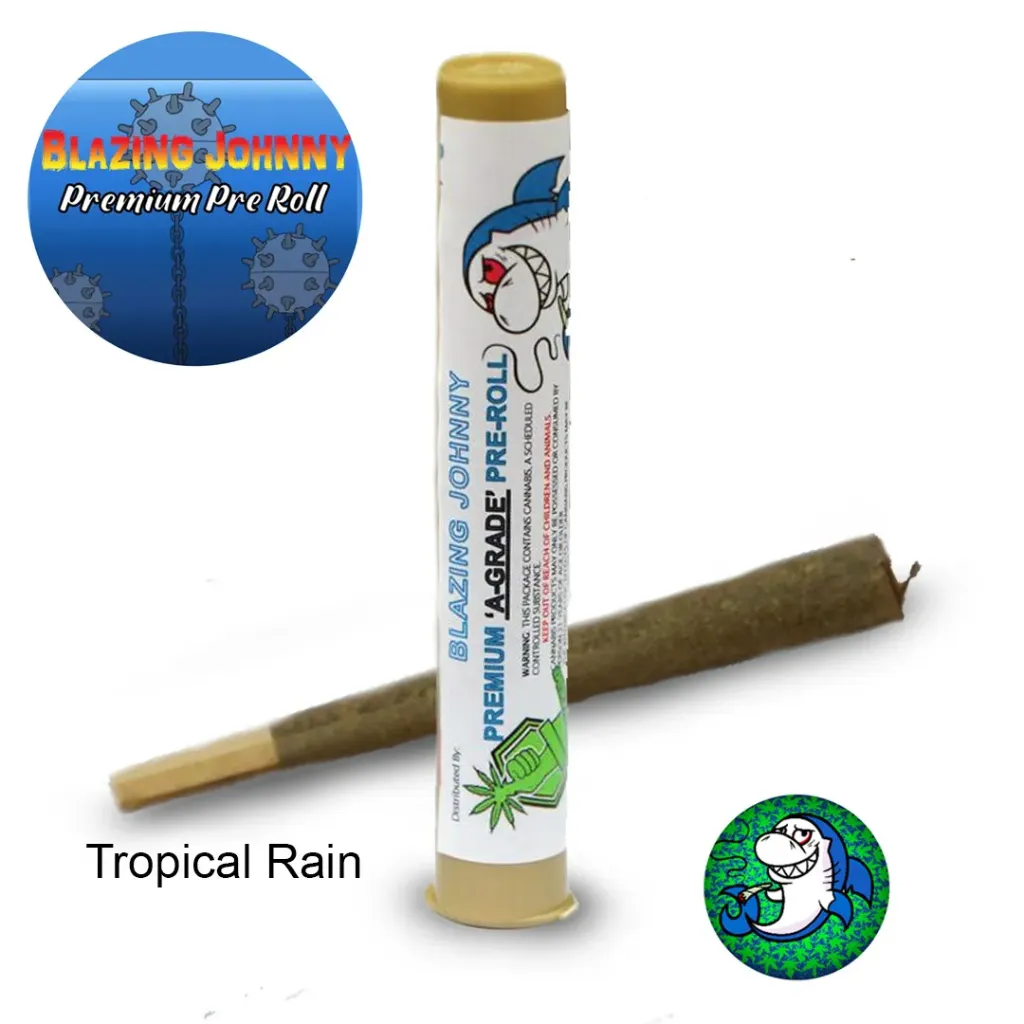 Blazing Johnny Premium Pre-Rolls - Kingsize - Tropical Rain (Indica)
