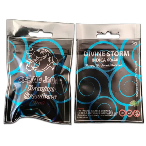 Blazing Johnny Premium Flower 5g (Greenhouse) - Divine Storm (Indica)