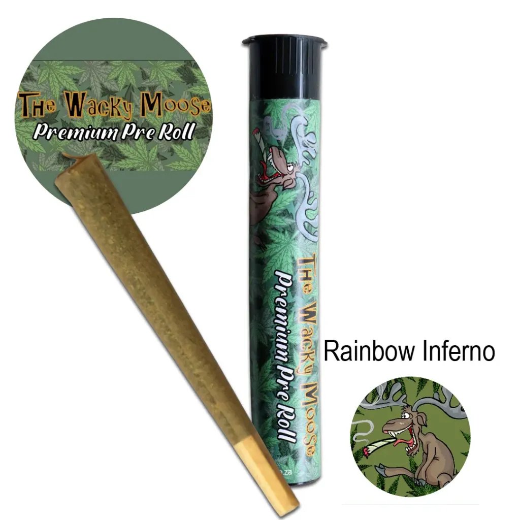 Wacky Moose Premium Pre-Rolls - Kingsize - Indoor - Rainbow Inferno (Indica)
