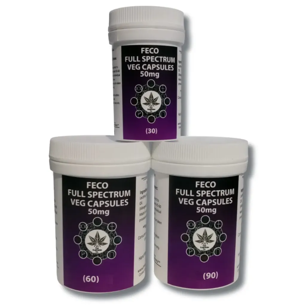 Full Spectrum FECO + Black Cannabis Oil (B.C.O) - Capsules 50mg (30 Capsules)