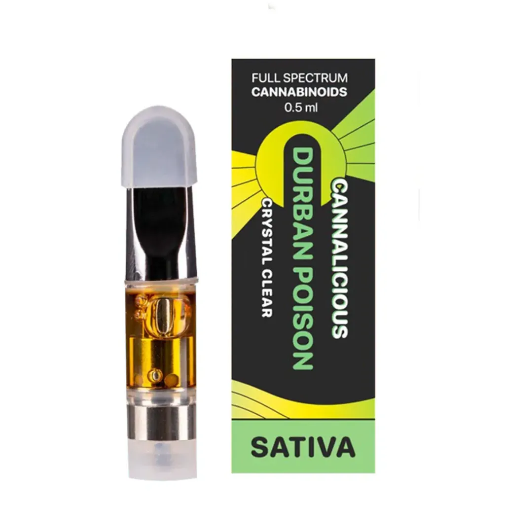 THC Vape Cartridge 0.5ml - Durban Poison (Sativa)