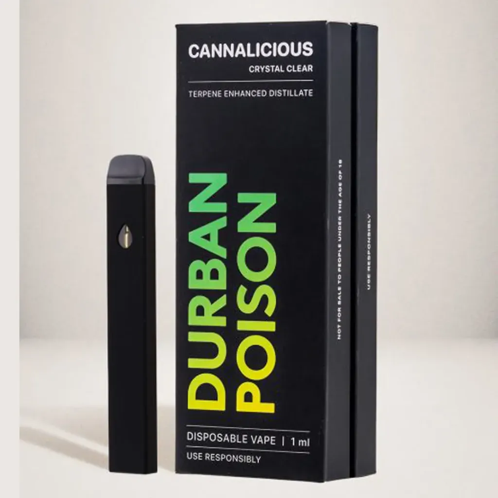 Distillate Cannabis Disposable Vape 1ml - Durban Poison (Sativa)