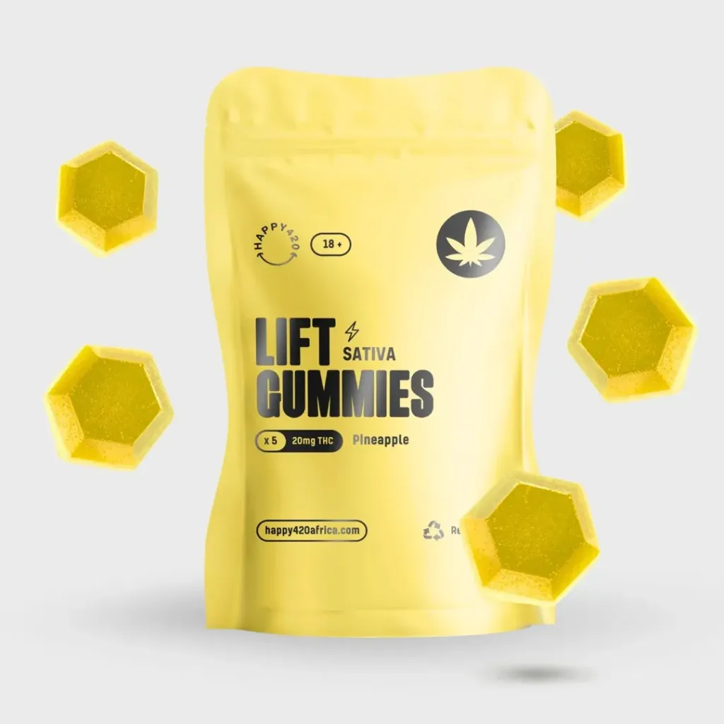 Lift Gummies (Sativa) - Pineapple 100mg (5x20mg)