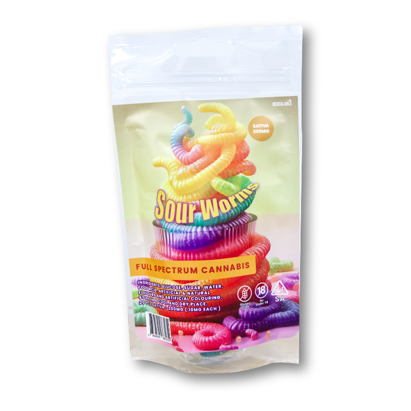 Gummies - Sour Worms 200mg