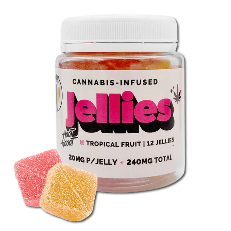 Gummies - Hoot Hooot Jellies - Tropical Fruit 240mg (12x20mg)