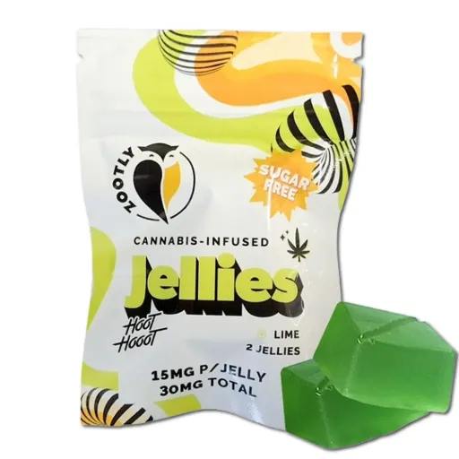 Gummies - Hoot Hooot Jellies (Sugar Free) - Lime 30mg (2x15mg)