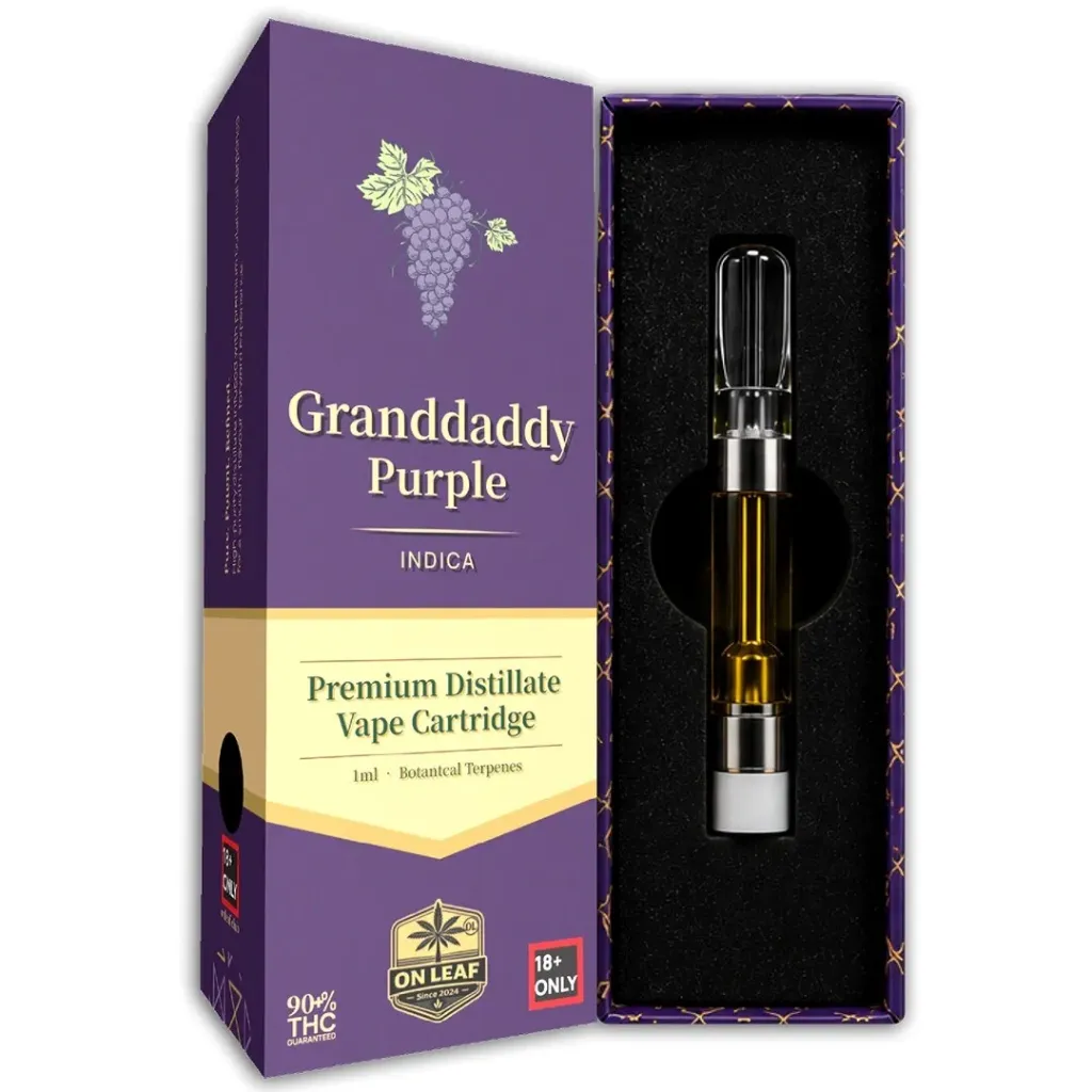 Premium Distillate Vape Carts 1ml - Granddaddy Purple (Indica)