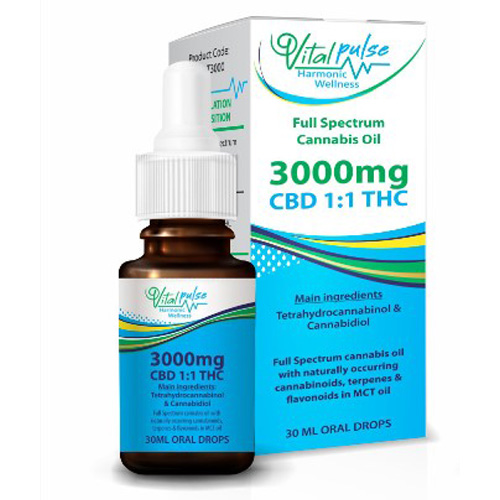 Vitalpulse 3000mg 1:1 Drops Full Spectrum