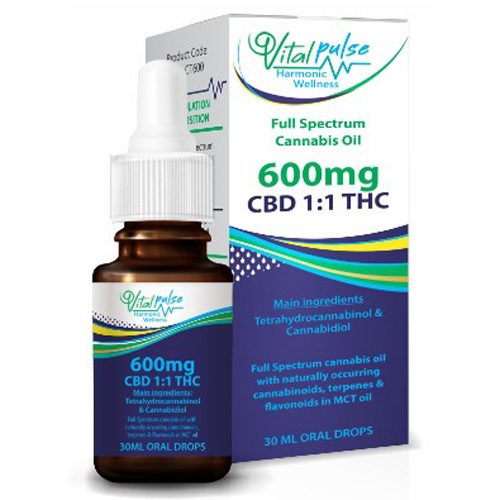 Vitalpulse 600mg 1:1 Drops Full Spectrum 30ml