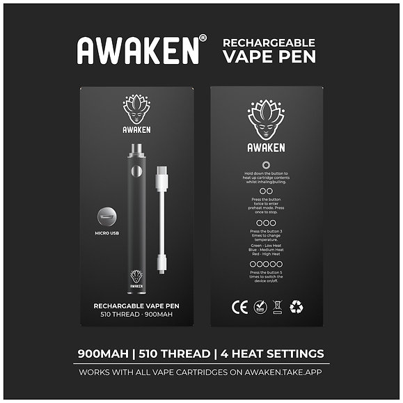 Awaken® Vape Battery Pen 900mAh