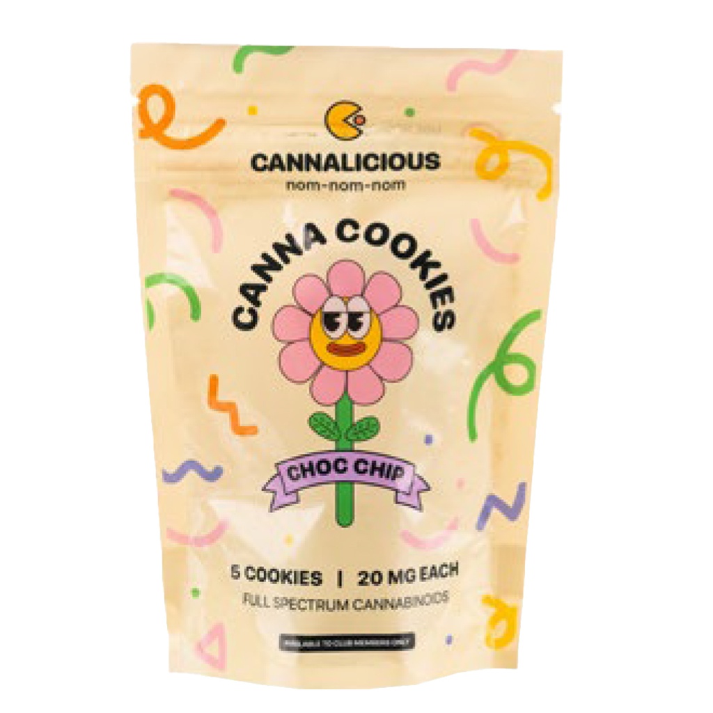 Cannalicious Cookies Choc Chip 100mg (5x20mg)