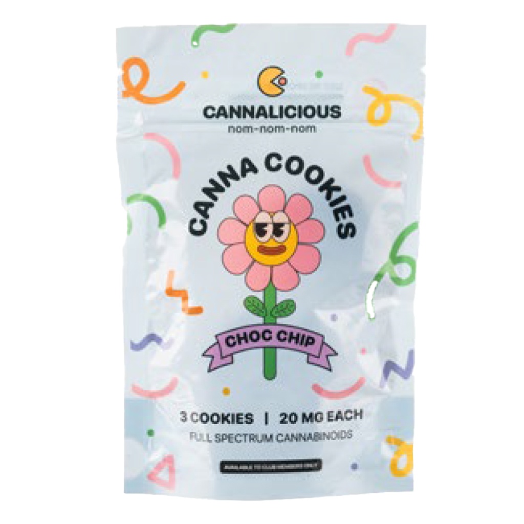 Cannalicious Cookies Choc Chip 60mg (3x20mg)