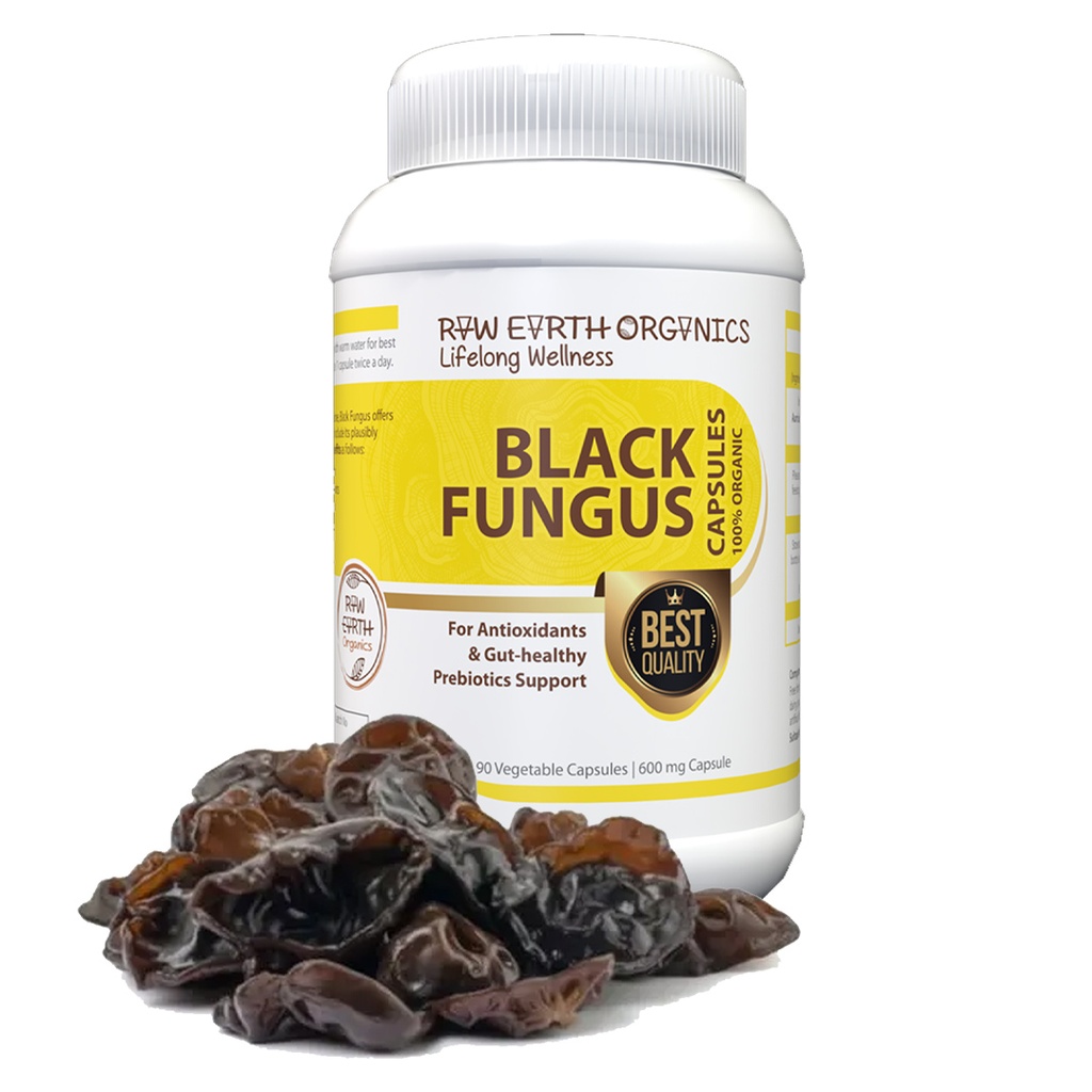 Raw Earth Organics Black Fungus Mushroom 90's