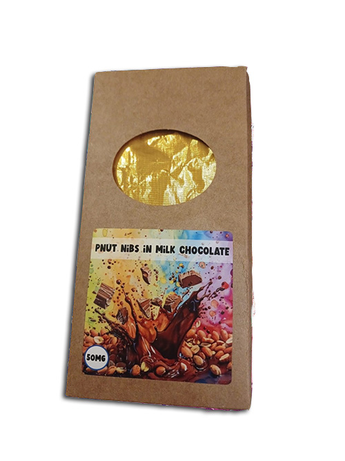 100g Peanut Nibs & Milk Chocolate Slabs (Pack of 3)