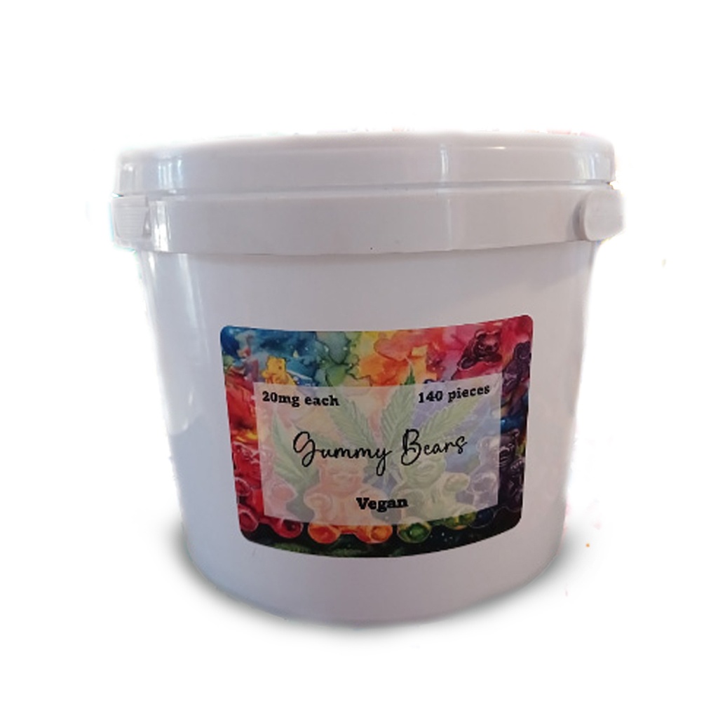 Vegan Gummies - Yummy Bears Party Tub 2800mg (140x20mg)