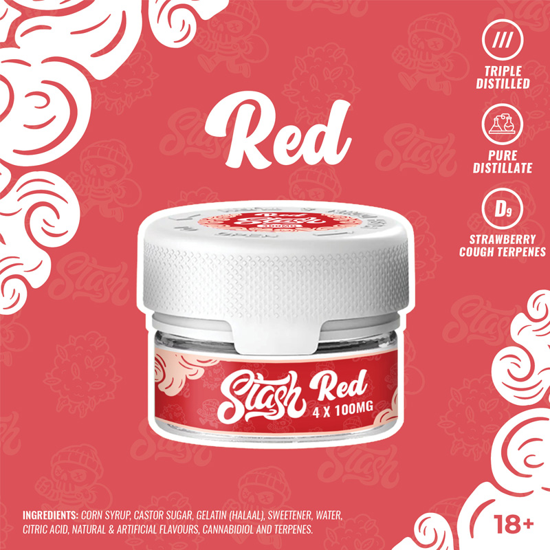 Stash CBD Gummies - Sergeant Red 400mg