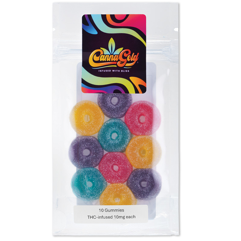 Gummies Round - THC-infused (10 Packs of 10)