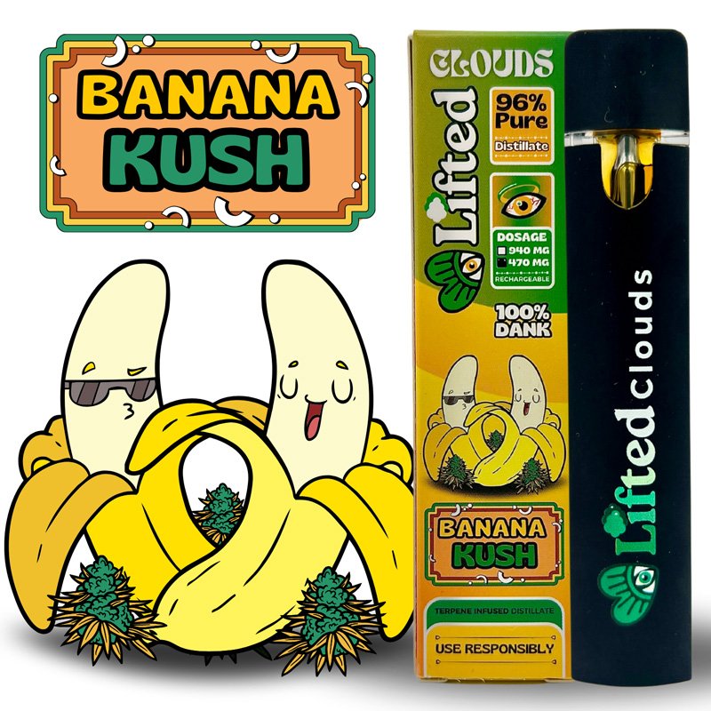 Lifted Delta 9 Disposable Vapes - Banana Kush (Hybrid)