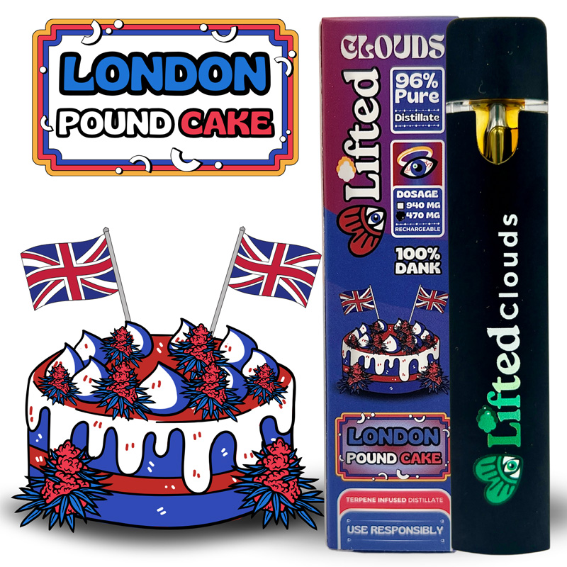 Lifted Delta 9 Disposable Vapes - London Pound Cake (Indica)
