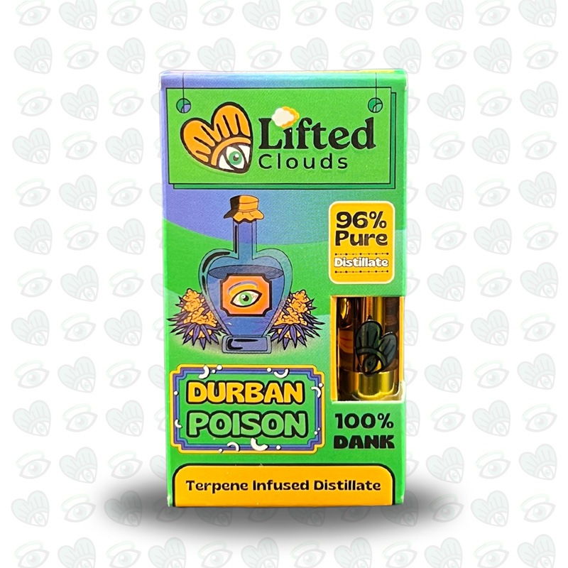 Lifted Distillate Vape Cart - Durban Poison (Sativa) (0.5ml)
