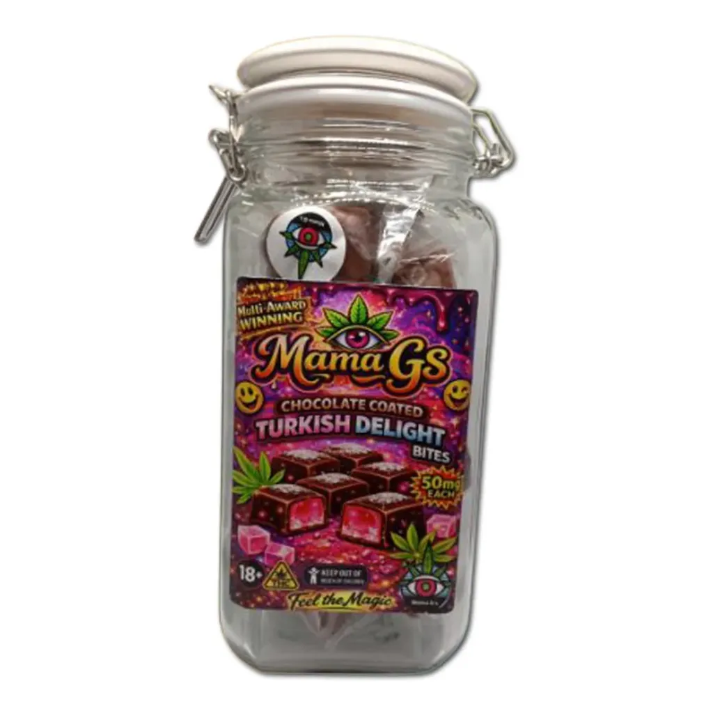 Chocolate-Coated Turkish Delight Bites 1000mg (20x50mg) (Refill Pack)