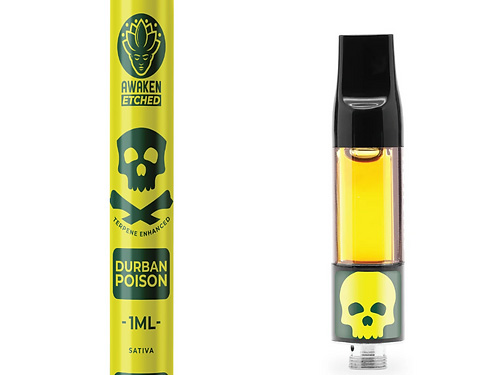 Awaken® Vape Etched Cartridges 1ml - Durban Poison (Sativa