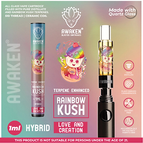Awaken® Vape Blaster Cartridges 1ml - Rainbow Kush (Hybrid)