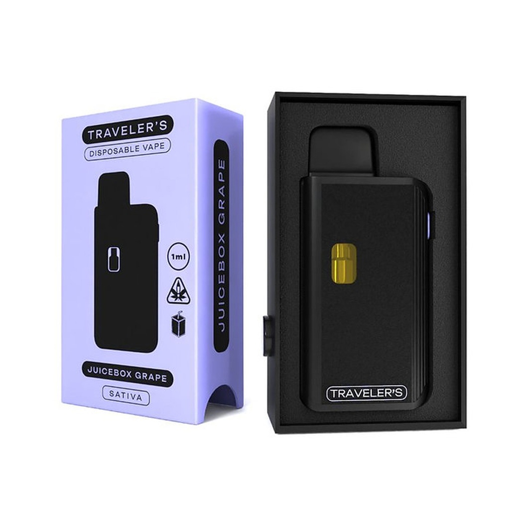 Traveler’s® Stealth Disposable Vapes 1ml - Juicebox Grape (Sativa)