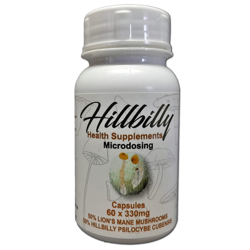 Hillbilly Microstack Psilocybin Microdosing Capsules (Hillbillys + Lion's Mane) 330mg